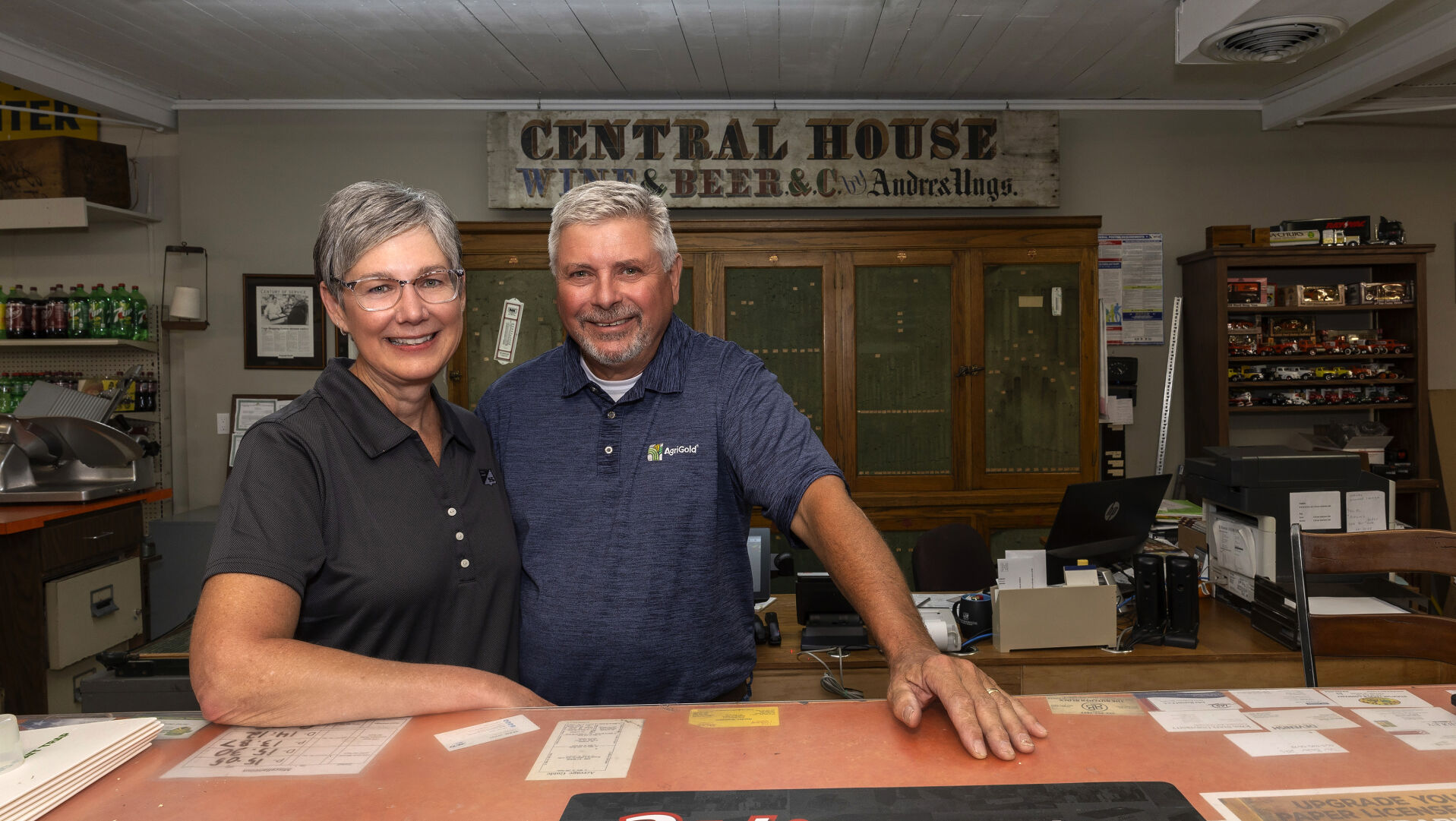 Mike and Rhonda Ungs represent the fourth generation of their family to own Ungs Shopping Center, a store that has sold a wide variety of wares since the 19th century in Luxemburg, Iowa. The store lists groceries, hardware, farm supplies, sporting goods, camping supplies, feed, seed and animal health products among its inventory.    PHOTO CREDIT: Stephen Gassman
Telegraph Herald