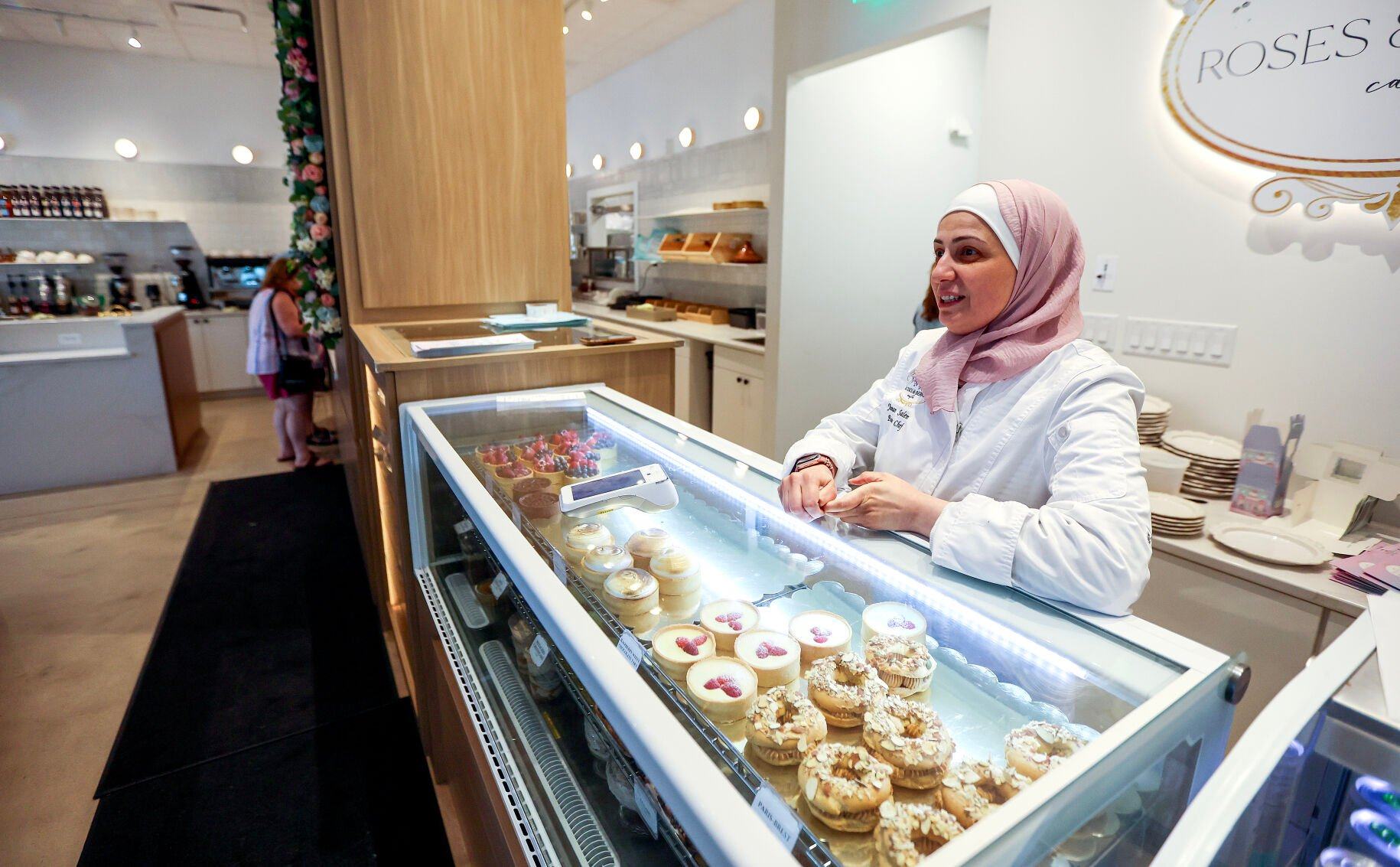 Co-owner Yaman Salem inside Roses & Berries Cafe in Dubuque on Friday, June 14, 2024.    PHOTO CREDIT: Dave Kettering