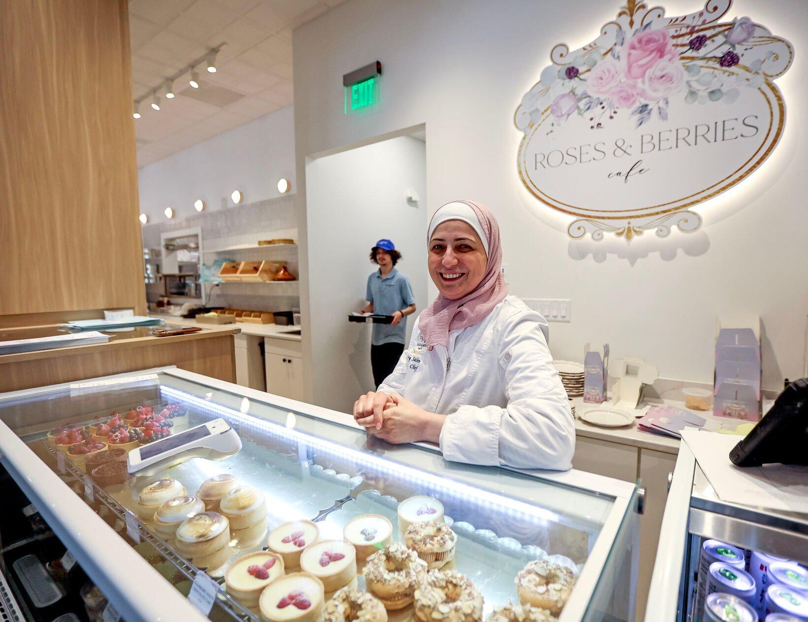 Co-owner Yaman Salem inside Roses & Berries Cafe in Dubuque on Friday, June 14, 2024.    PHOTO CREDIT: Dave Kettering