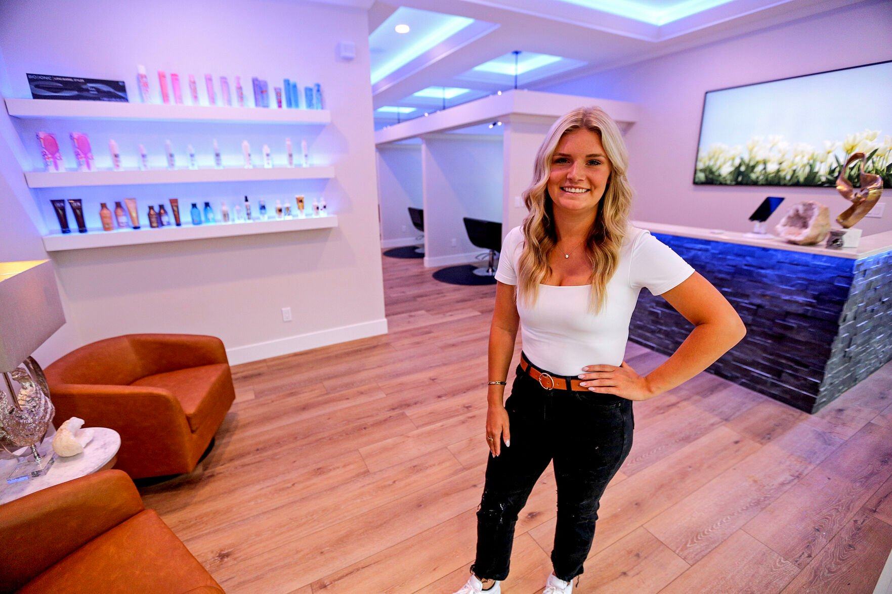 Myranda Demmer is the owner of Hempstead Salon. The Cascade, Iowa, business is now open.    PHOTO CREDIT: Dave Kettering