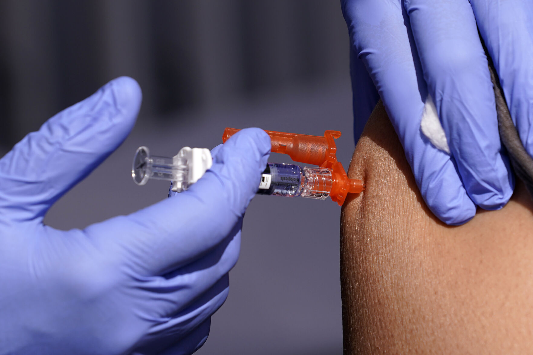 <p>FILE - A patient is given a flu vaccine Oct. 28, 2022, in Lynwood, Calif. On Tuesday, July 2, 2024, the U.S. Department of Health and Human Services announced plans to pay Moderna $176 million to develop a mRNA vaccine to treat bird flu in people, as cases in dairy cows continue to mount across the country. (AP Photo/Mark J. Terrill, File)</p>   PHOTO CREDIT: Mark J. Terrill 