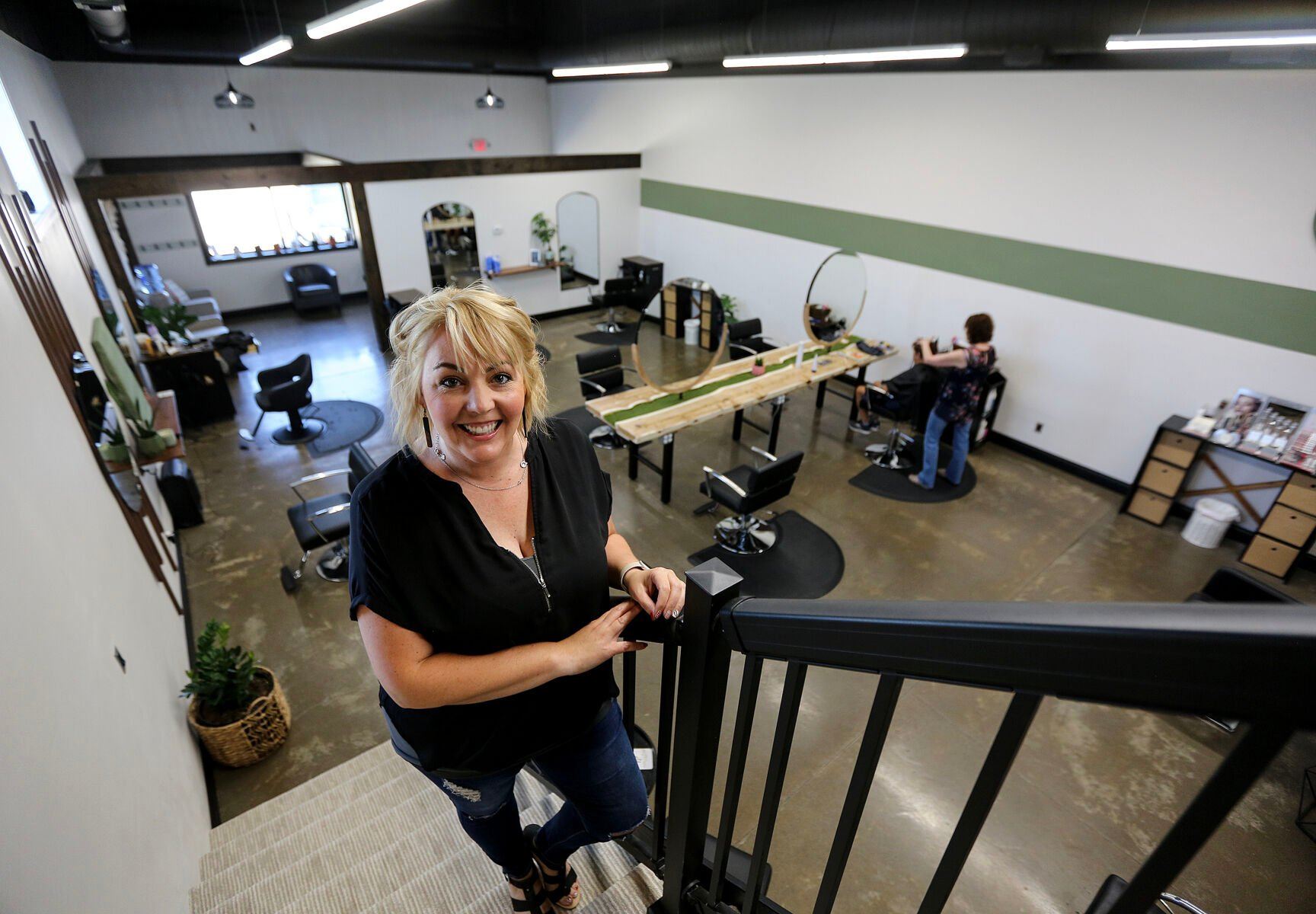 Stephanie Duve is the owner of Pure Roots Salon located at 4486 Dodge Street.    PHOTO CREDIT: Dave Kettering