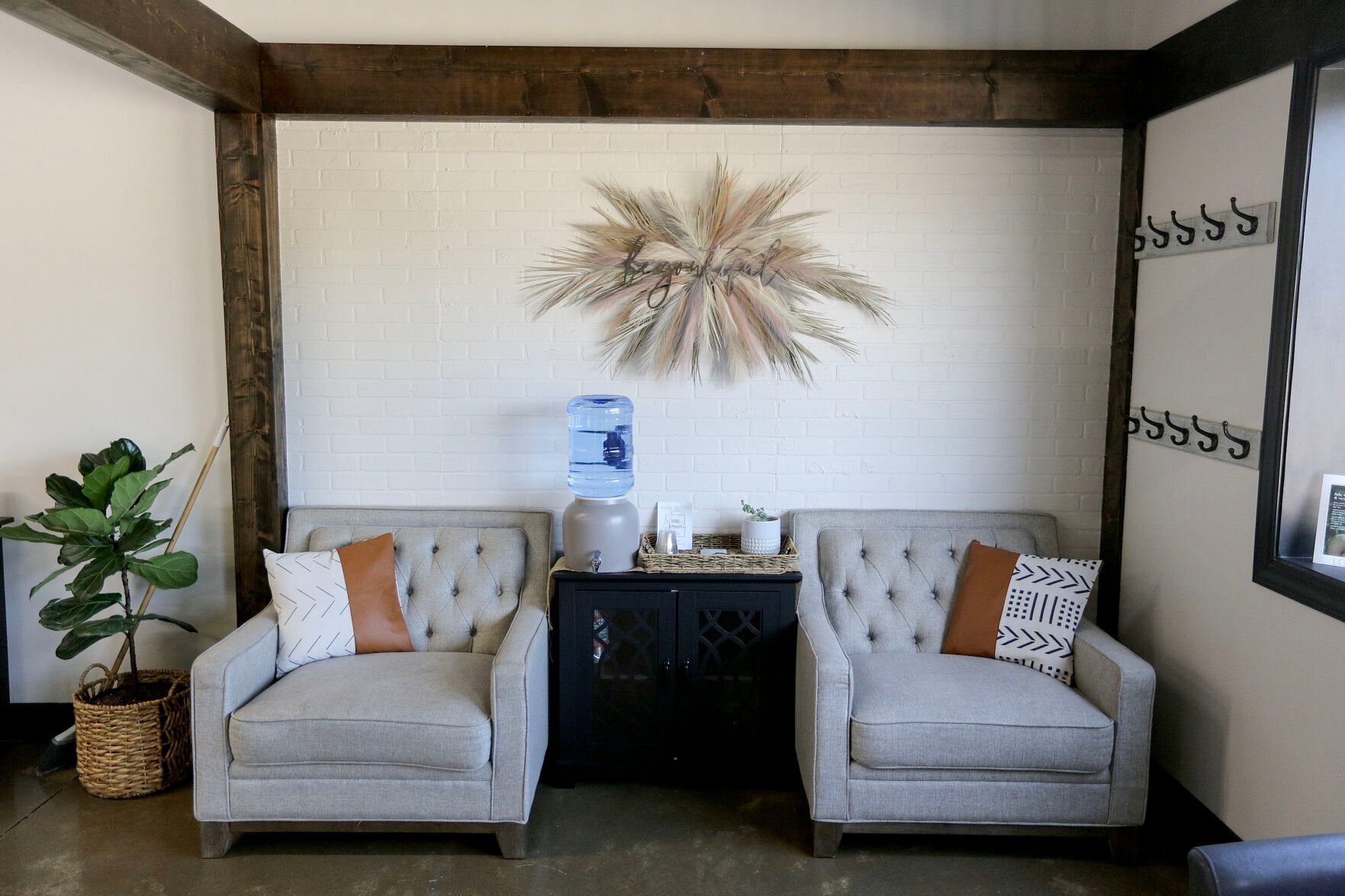 The waiting area at Pure Roots Salon located at 4486 Dodge Street.    PHOTO CREDIT: Dave Kettering