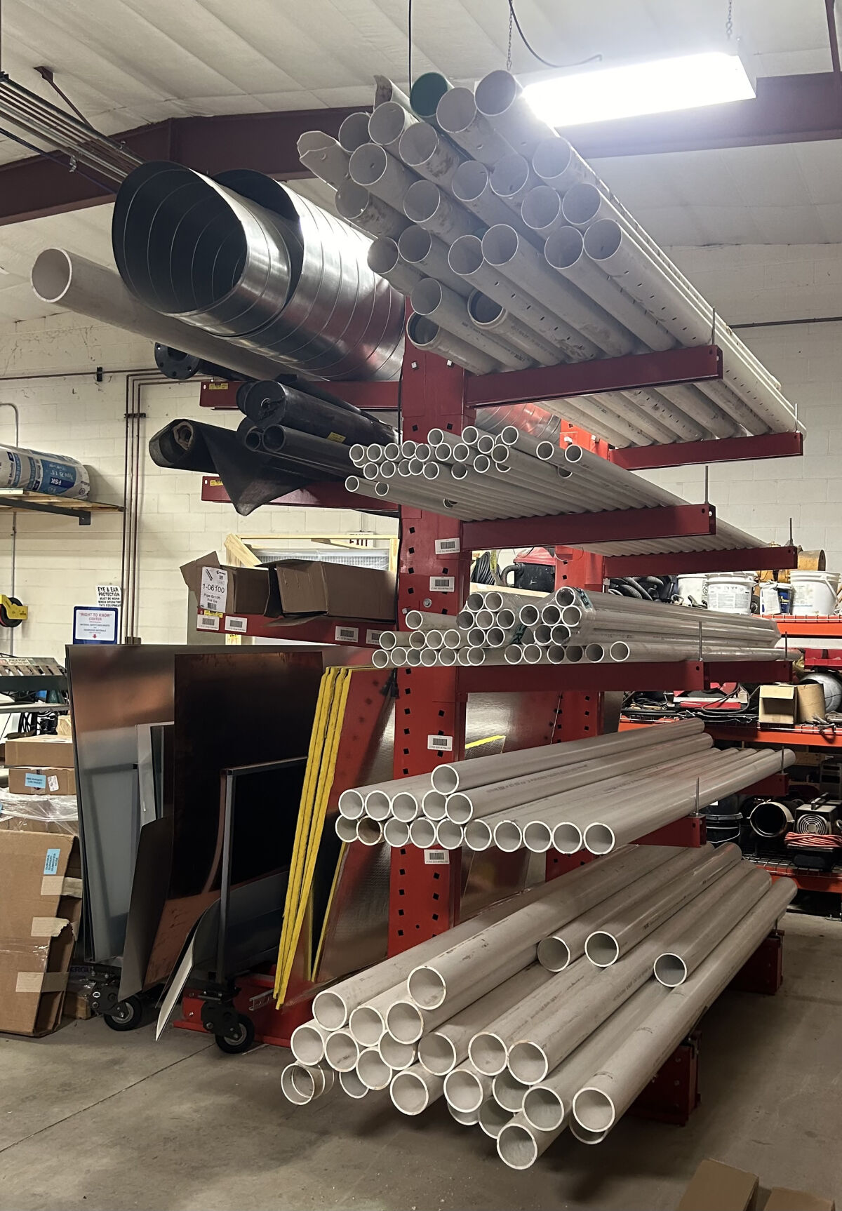 Plumbing and HVAC equipment is shown in the Reilly Plumbing & Heating warehouse in Darlington, Wis.    PHOTO CREDIT: Stephen Gassman Telegraph Herald