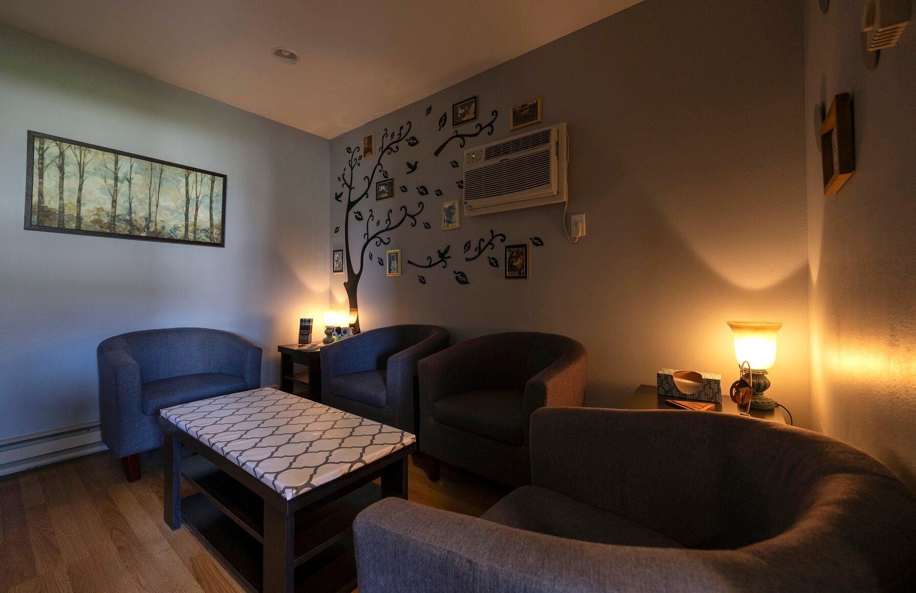 The bereavement room at S&S Pet Cremation in Centralia, Iowa.    PHOTO CREDIT: Stephen Gassman/Telegraph Herald