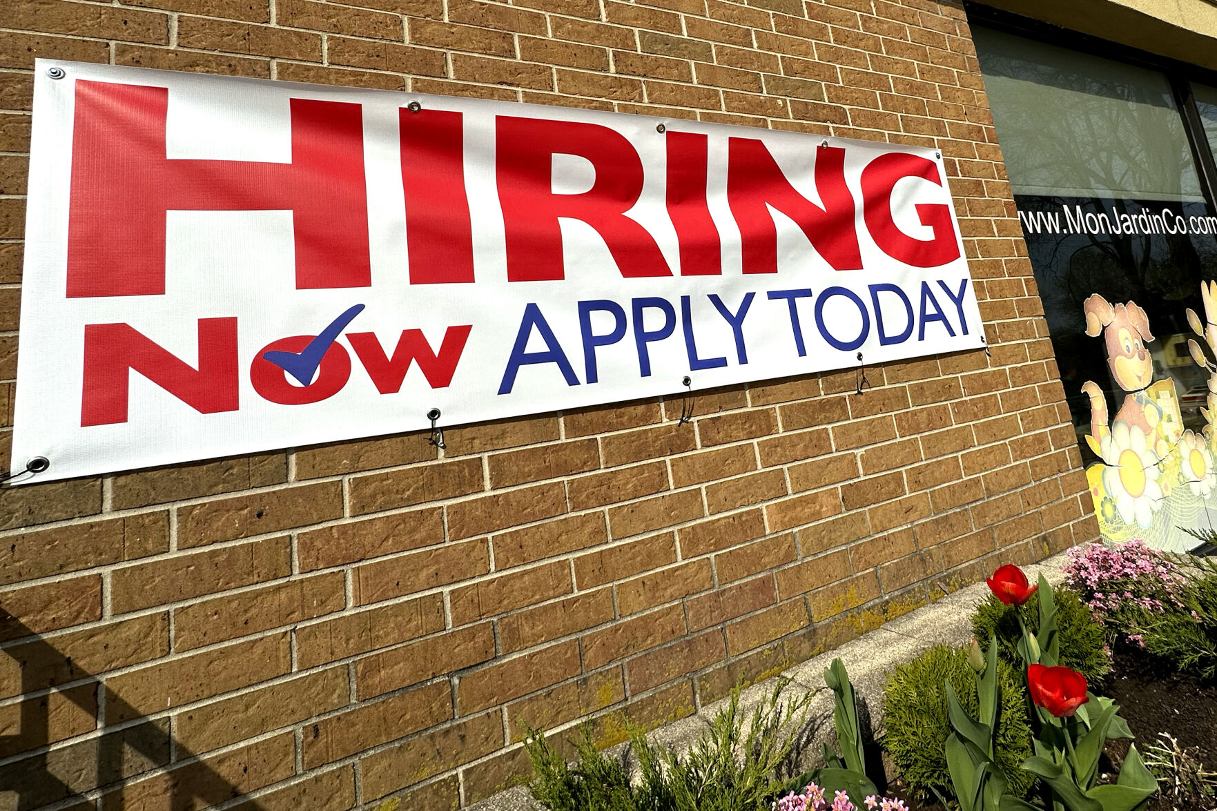 <p>File - A hiring sign is displayed in Riverwoods, Ill., on April 16, 2024. (AP Photo/Nam Y. Huh, File)</p>   PHOTO CREDIT: Nam Y. Huh