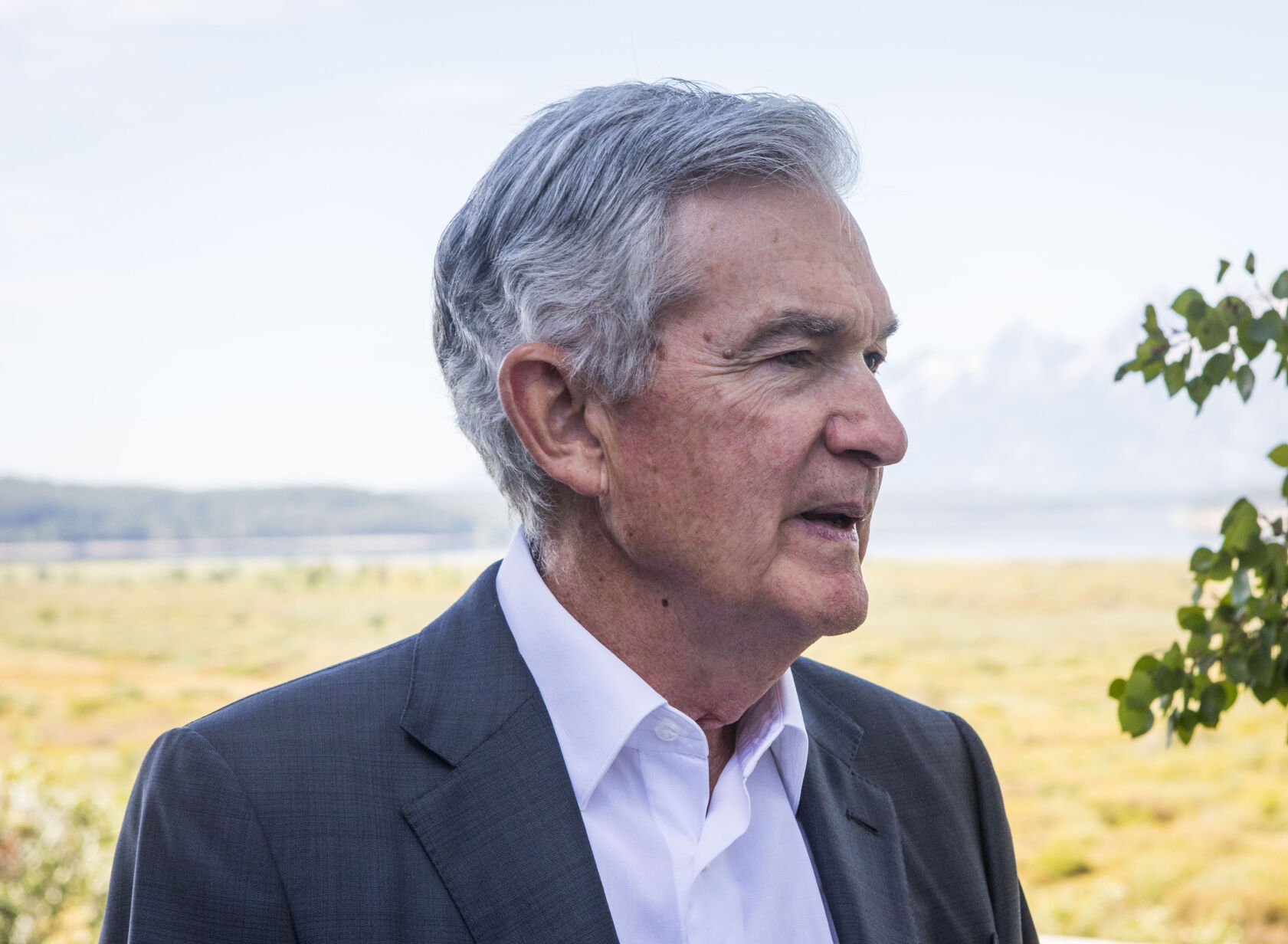 <p>FILE Federal Reserve Chairman Jerome Powell takes a break during the Jackson Hole Economic Symposium near Moran in Grand Teton National Park, Wyo., Aug. 25, 2023. (AP Photo/Amber Baesler)</p>   PHOTO CREDIT: Amber Baesler