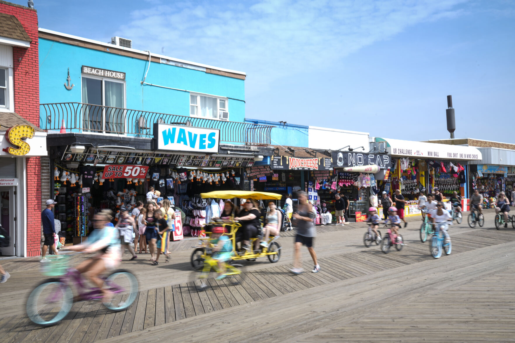 <p>FILE - Small businesses line the boardwalk in Wildwood, N.J., on Aug. 9, 2024. (AP Photo/Matt Rourke, File)</p>   PHOTO CREDIT: Matt Rourke