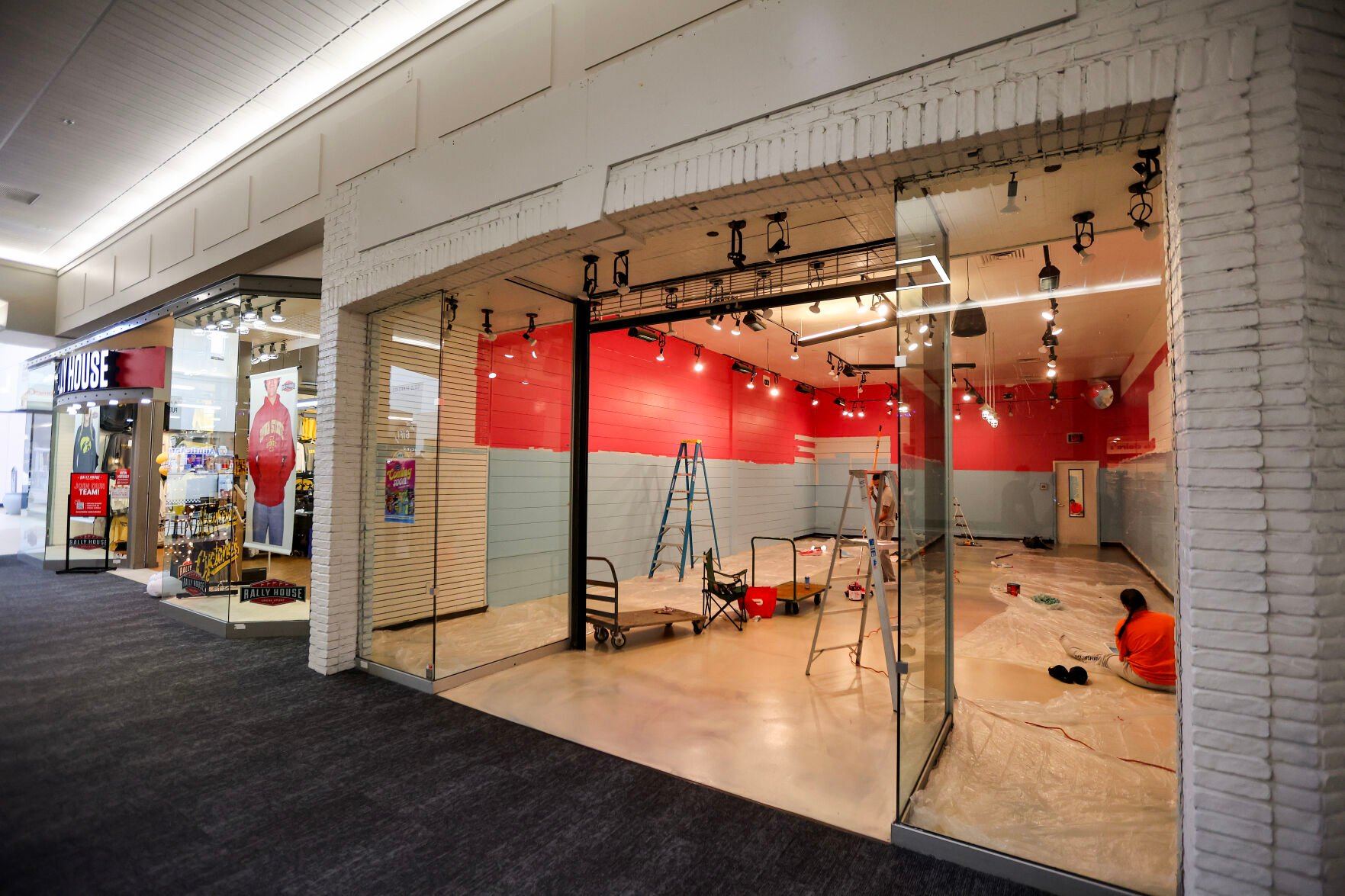 The future site of Exotic Snack Guys at Kennedy Mall in Dubuque on Monday. It is one of five new businesses slated to open in the mall this year.    PHOTO CREDIT: Dave Kettering