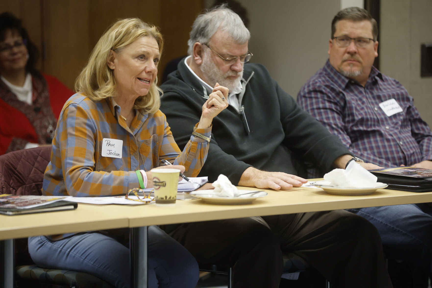 Iowa Sen. Pam Jochum, D-Dubuque, participates during a forum at Northeast Iowa Community College in Peosta, Iowa, on Friday, Feb. 10, 2023.    PHOTO CREDIT: JESSICA REILLY