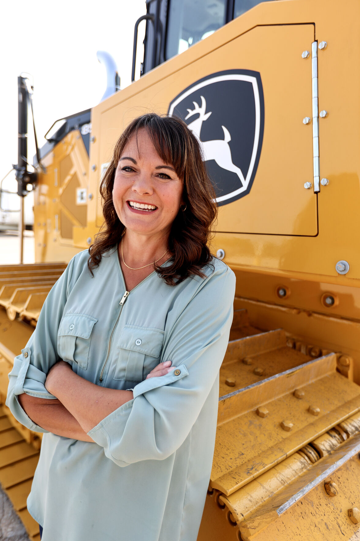 Dawn Lueken is the program manager for the crawlers construction & forestry division at John Deere Dubuque Works. Dawn is the Business Times Woman of Innovation 2024.    PHOTO CREDIT: Dave Kettering