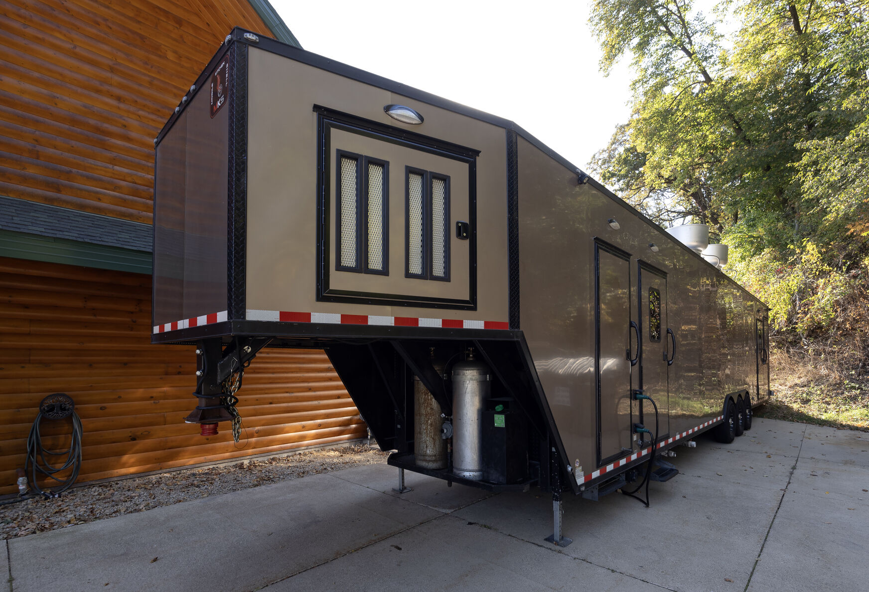 The Apple Blossom Catering trailer sits in Dubuque on Thursday, Oct. 10, 2024.    PHOTO CREDIT: Stephen Gassman