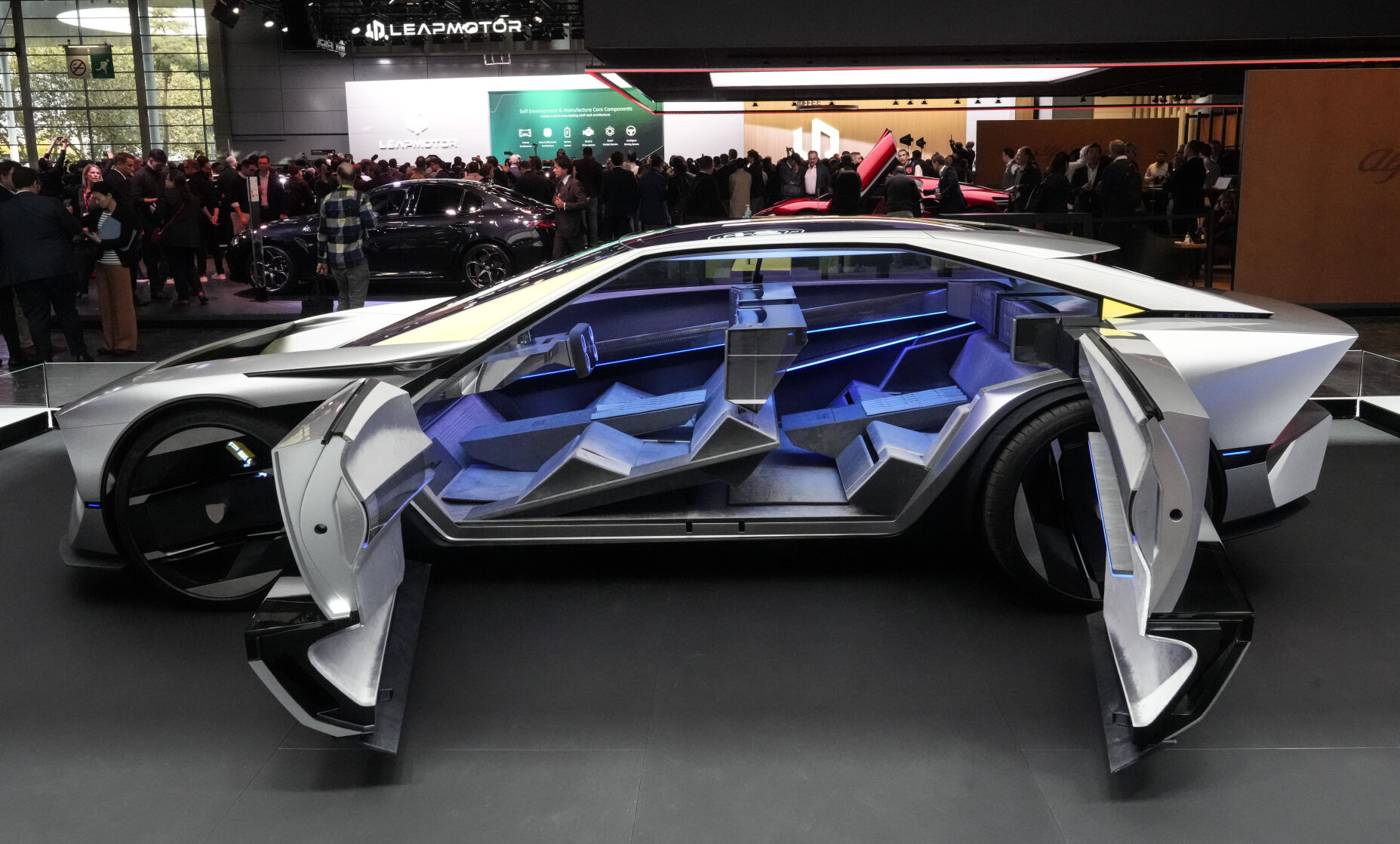 <p>The Peugeot Hypersquare is presented at the Paris Auto Show, in Paris, Monday, Oct. 14, 2024. (AP Photo/Michel Euler)</p>   PHOTO CREDIT: Michel Euler 