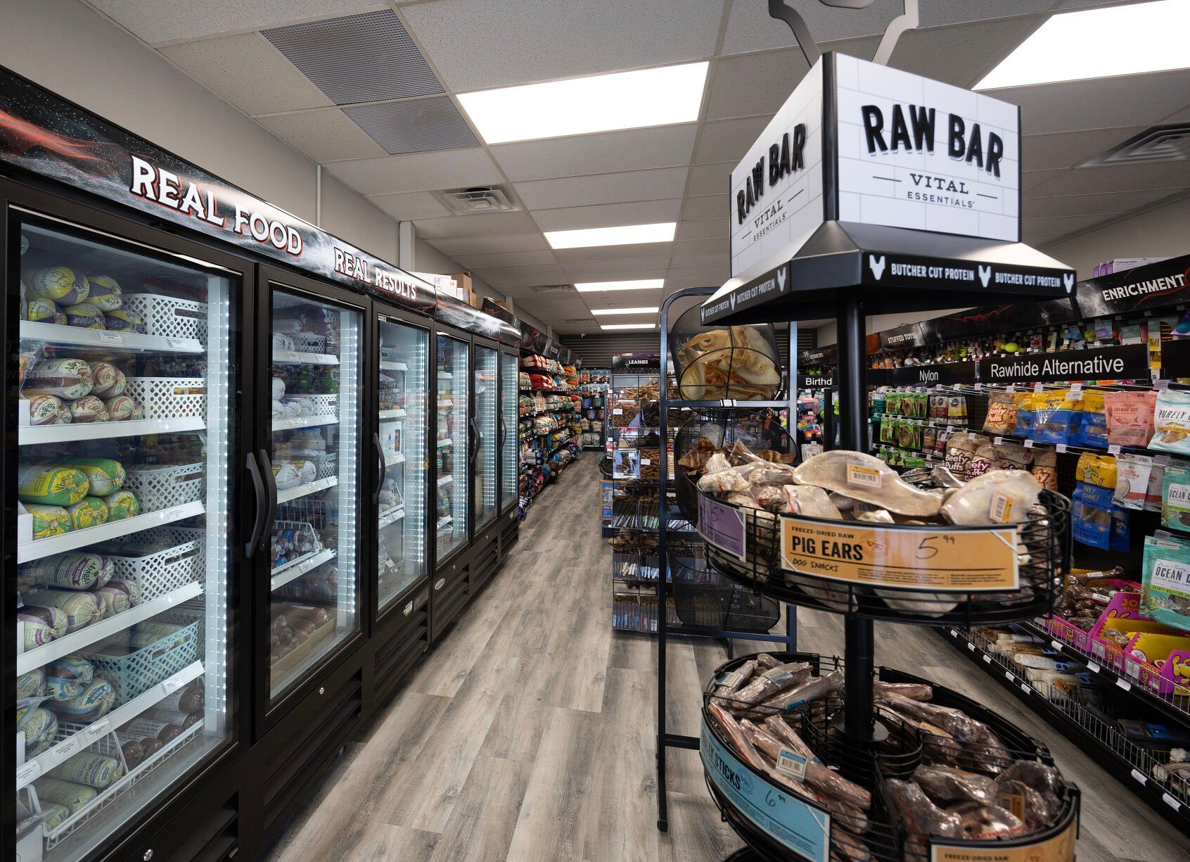 Raw Rations Pet Food & Wellness in Dubuque provides frozen, freeze-dried and dehydrated foods for animals.    PHOTO CREDIT: Gassman