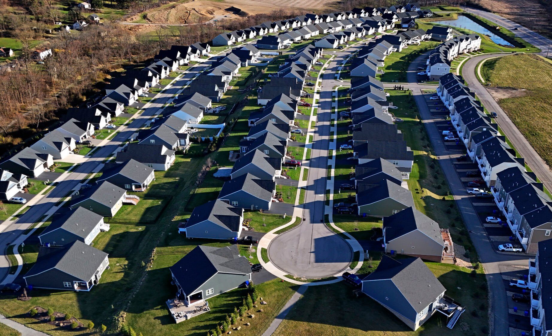 <p>FILE - A housing development in Middlesex, Pa., is shown on March 29, 2024. (AP Photo/Gene J. Puskar, File)</p>   PHOTO CREDIT: Gene J. Puskar - staff, ASSOCIATED PRESS