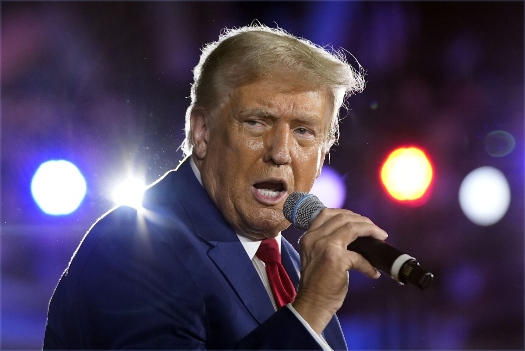 <p>FILE - Republican presidential nominee former President Donald Trump speaks at a town hall campaign event at Macomb Community College, on Sept. 27, 2024, in Warren, Mich. (AP Photo/Alex Brandon, File)</p>   PHOTO CREDIT: Alex Brandon - staff, ASSOCIATED PRESS