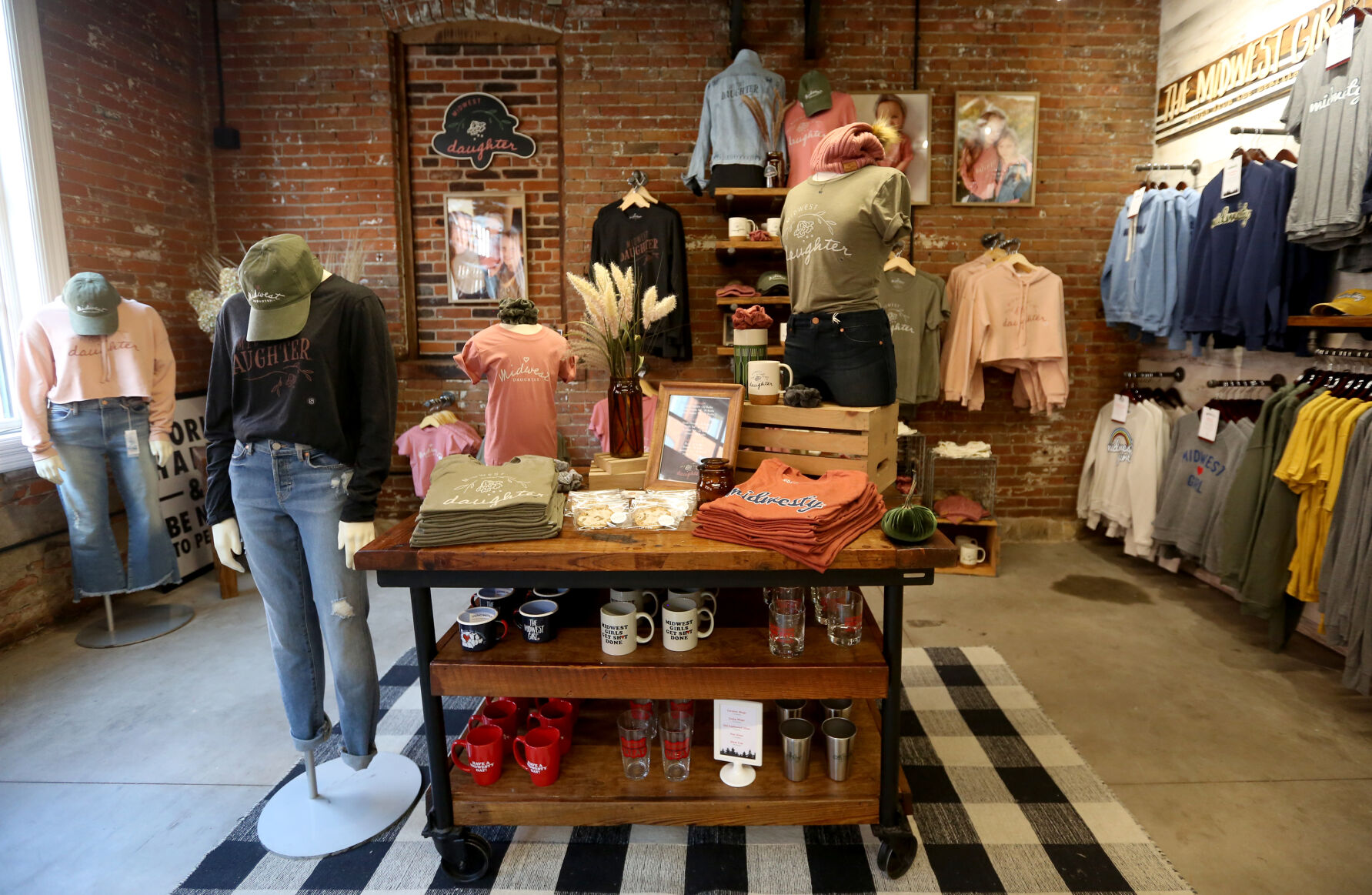 Merchandise is displayed at The Midwest Girl in Dubuque.    PHOTO CREDIT: File photo