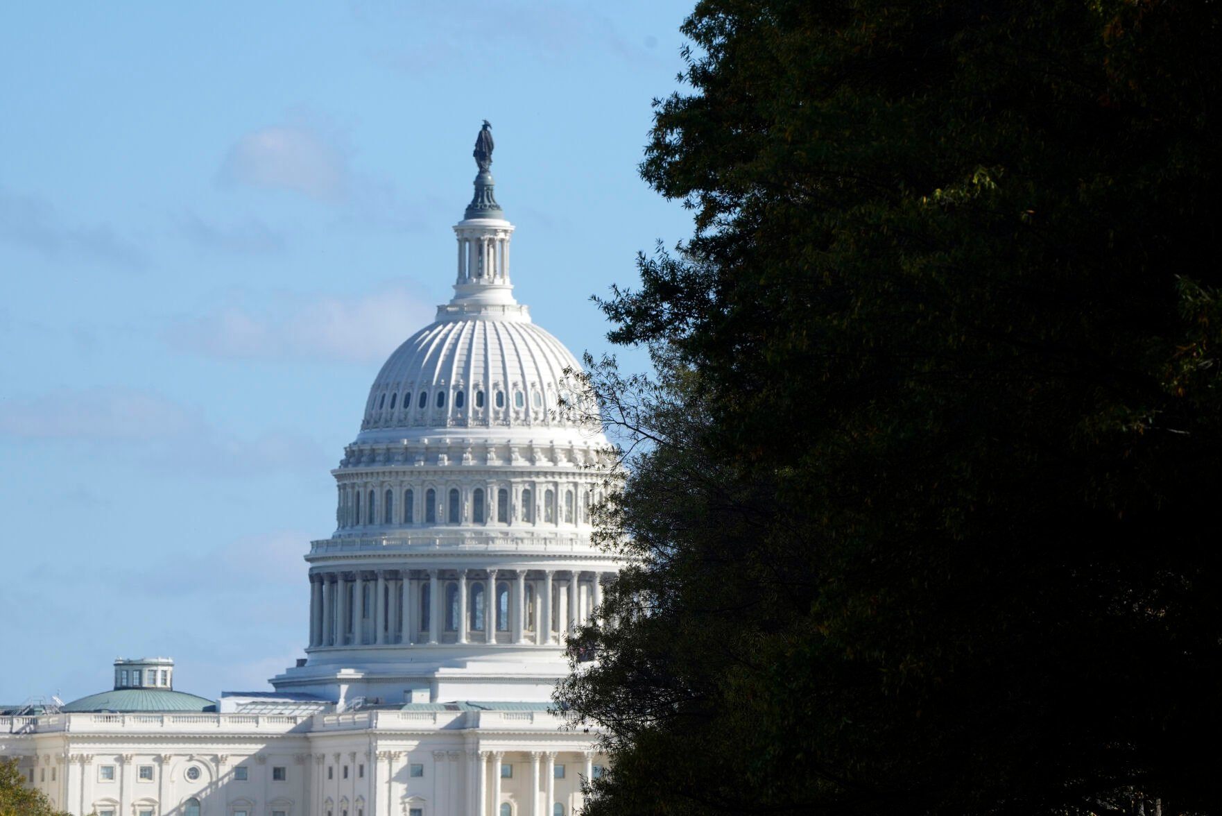 <p>FILE - The U.S. Capitol is seen from Pennsylvania Avenue in Washington, on Election Day, Nov. 5, 2024. (AP Photo/Jon Elswick)</p>   PHOTO CREDIT: Jon Elswick 