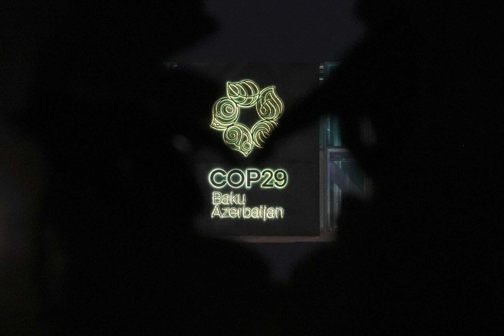 <p>The logo for the COP29 U.N. Climate Summit is visible through artwork outside the venue, Tuesday, Nov. 12, 2024, in Baku, Azerbaijan. (AP Photo/Peter Dejong)</p>   PHOTO CREDIT: Peter Dejong - staff, ASSOCIATED PRESS