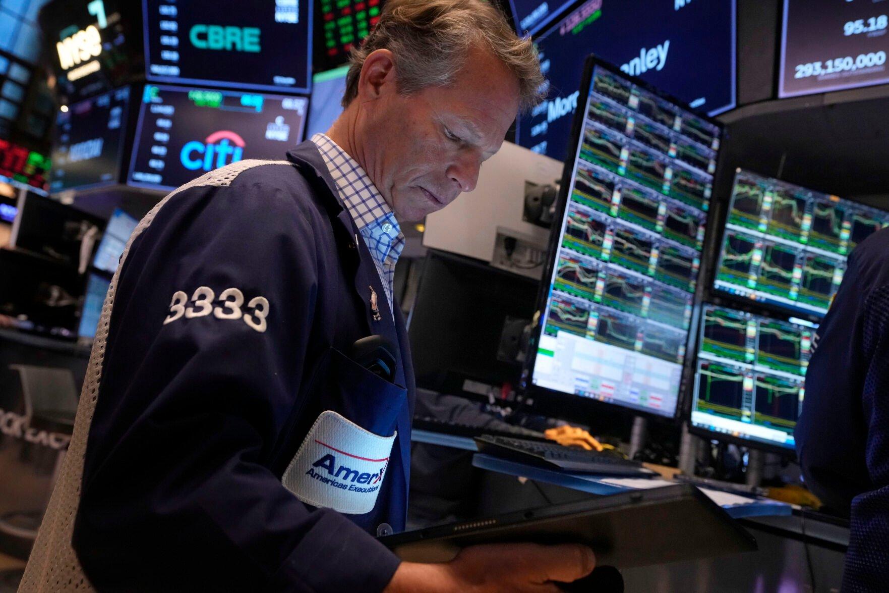 <p>Trader Robert Charmak works on the floor of the New York Stock Exchange, Friday, Nov. 8, 2024. (AP Photo/Richard Drew)</p>   PHOTO CREDIT: Richard Drew - staff, ASSOCIATED PRESS