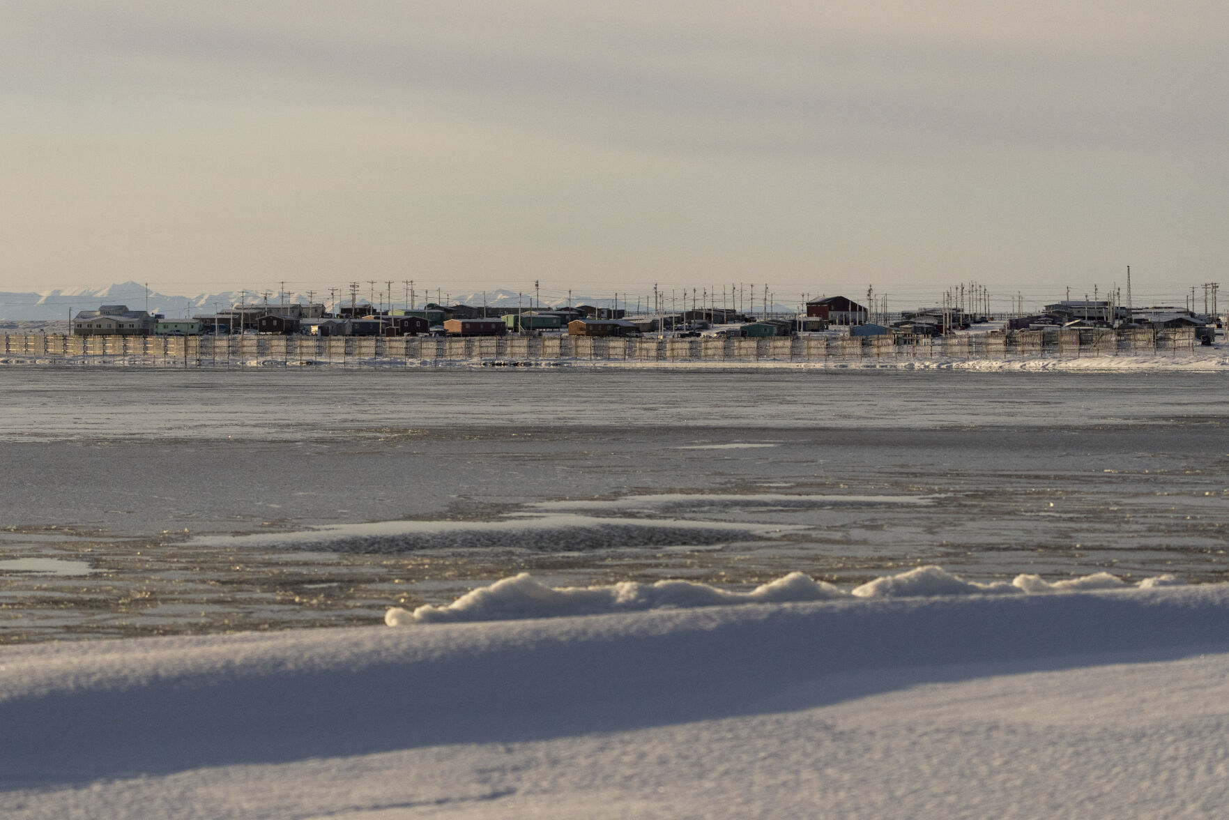 <p>The village of Kaktovik is seen from across the waters of Pipsuk Bight, Tuesday, Oct. 15, 2024, in Kaktovik, Alaska. (AP Photo/Lindsey Wasson)</p>   PHOTO CREDIT: Lindsey Wasson - staff, ASSOCIATED PRESS