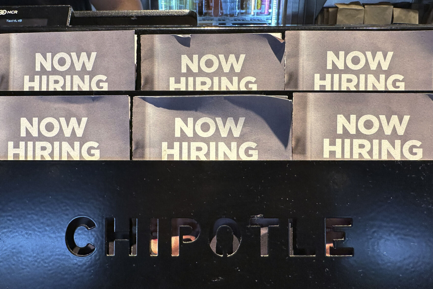 <p>FILE - Hiring signs are displayed at a restaurant in Buffalo Grove, Ill., on Nov. 3, 2024. (AP Photo/Nam Y. Huh, File)</p>   PHOTO CREDIT: Nam Y. Huh 