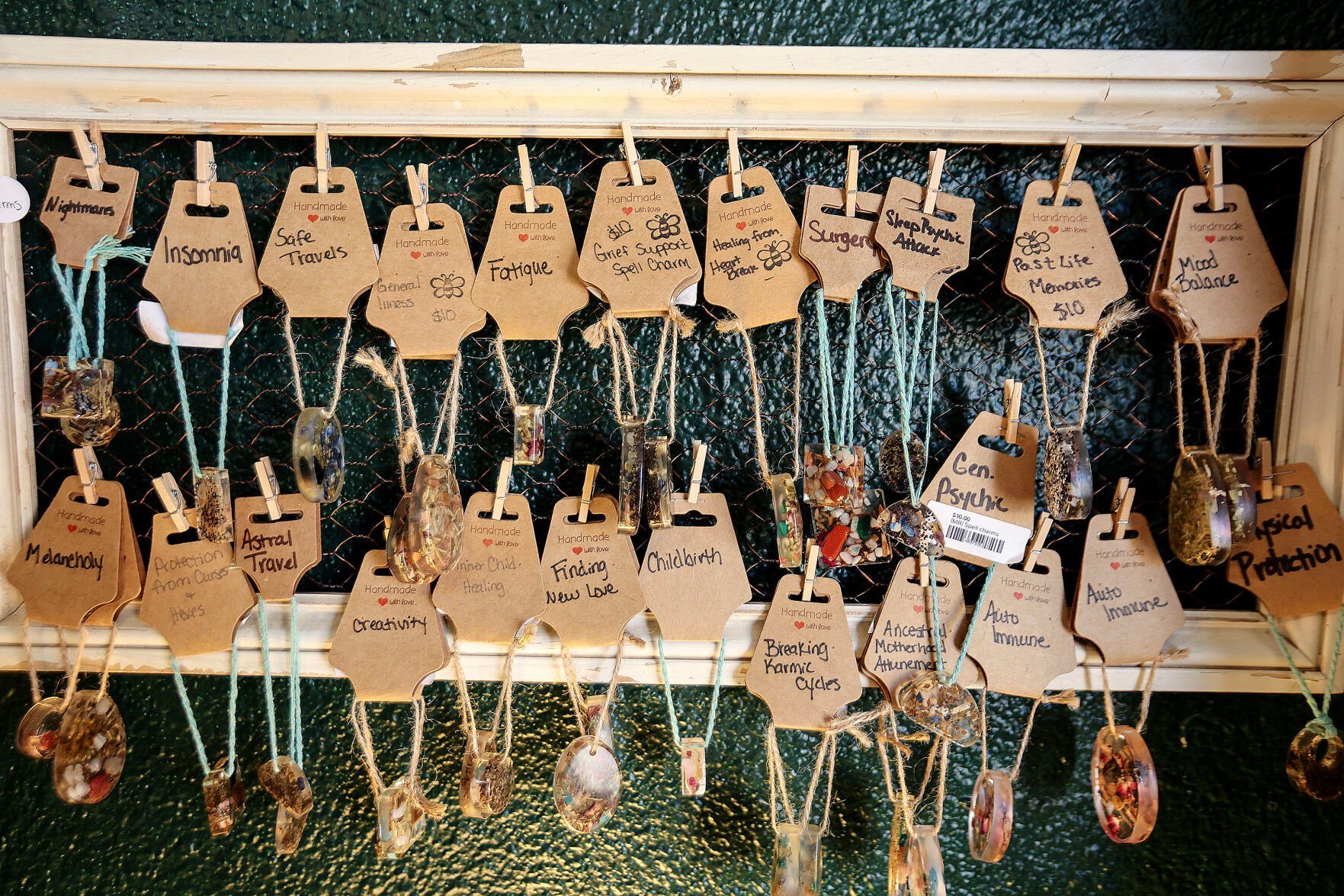 Some of the items inside The Good Witches Cottage located at 1064 Central Ave. in Dubuque on Saturday.    PHOTO CREDIT: Dave Kettering