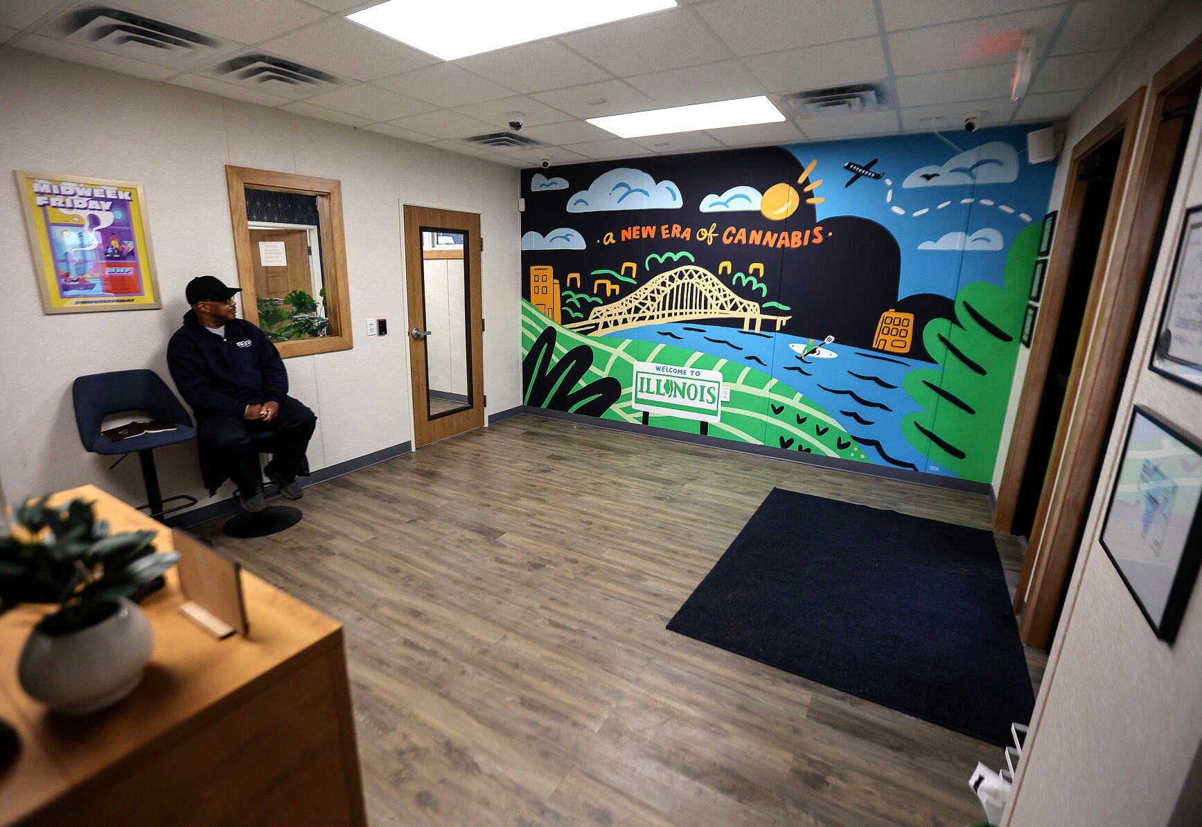 The lobby of nuEra Cannabis in East Dubuque, Ill.    PHOTO CREDIT: Dave Kettering