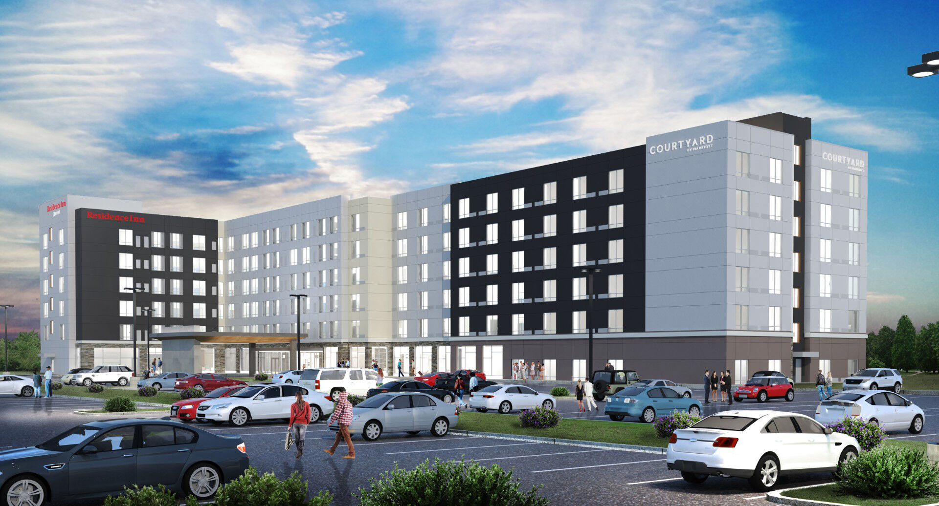 A developer plans to build two Marriott-branded hotels in separate wings of a building at the Port of Dubuque.    PHOTO CREDIT: Contributed