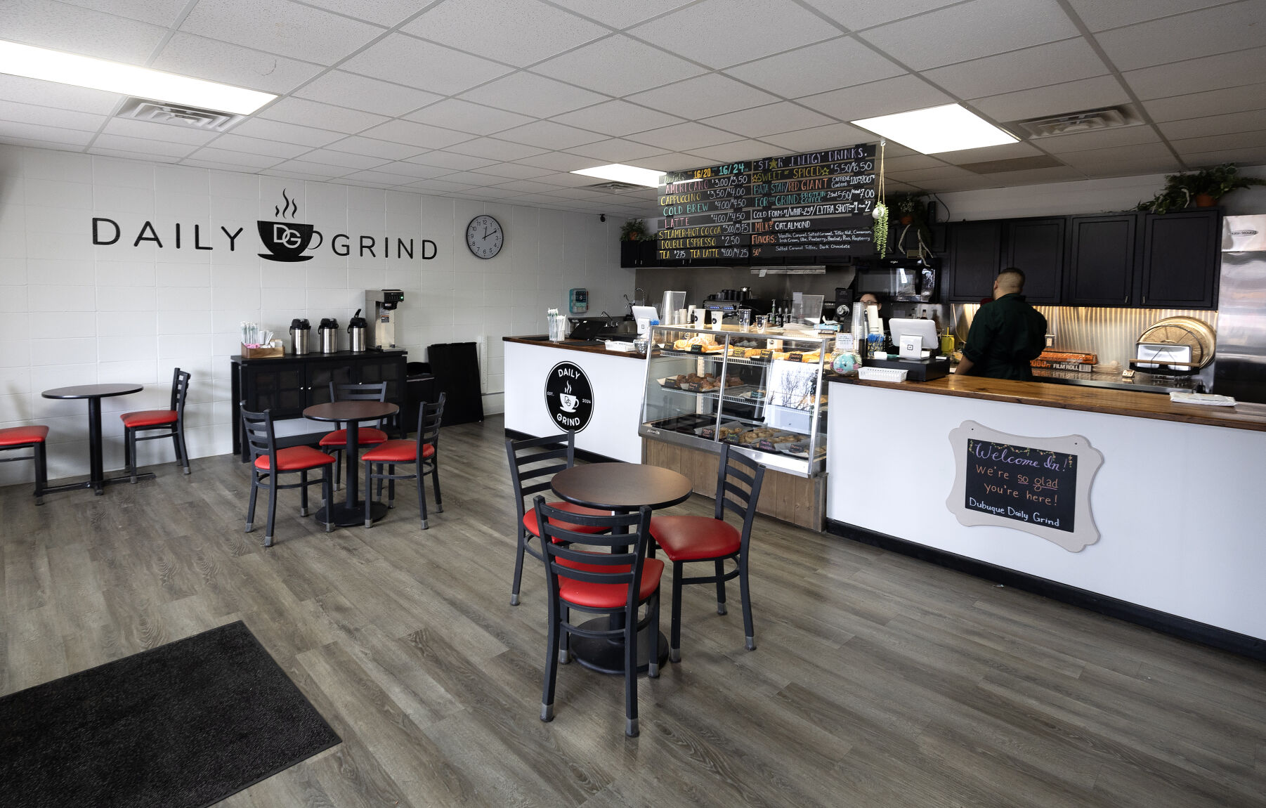 The interior of Daily Grind coffee shop in Dubuque.    PHOTO CREDIT: Stephen Gassman