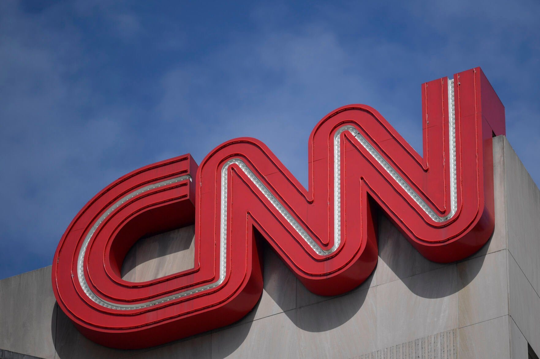 <p>FILE - Signage is seen at the CNN Center in Atlanta on April 21, 2022. (AP Photo/Mike Stewart, File)</p>   PHOTO CREDIT: Mike Stewart