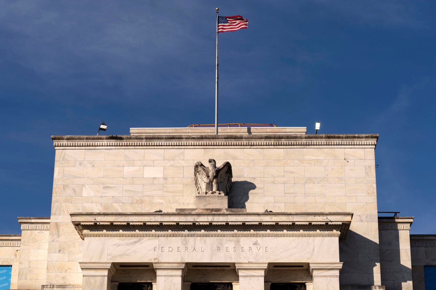 <p>FILE - The Marriner S. Eccles Federal Reserve Board Building in Washington, Nov. 18, 2024. (AP Photo/Jose Luis Magana, File)</p>   PHOTO CREDIT: Jose Luis Magana