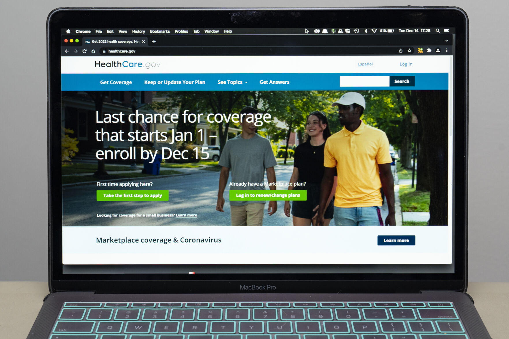 <p>FILE - The healthcare.gov website is seen on Dec. 14, 2021, in Fort Washington, Md. (AP Photo/Alex Brandon, File)</p>   PHOTO CREDIT: Alex Brandon - staff, ASSOCIATED PRESS