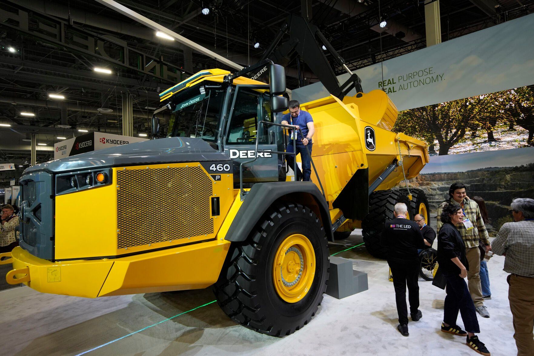 <p>The Articulated Dump Truck is on display at the John Deere booth during the CES tech show Tuesday, Jan. 7, 2025, in Las Vegas. (AP Photo/John Locher)</p>   PHOTO CREDIT: John Locher 