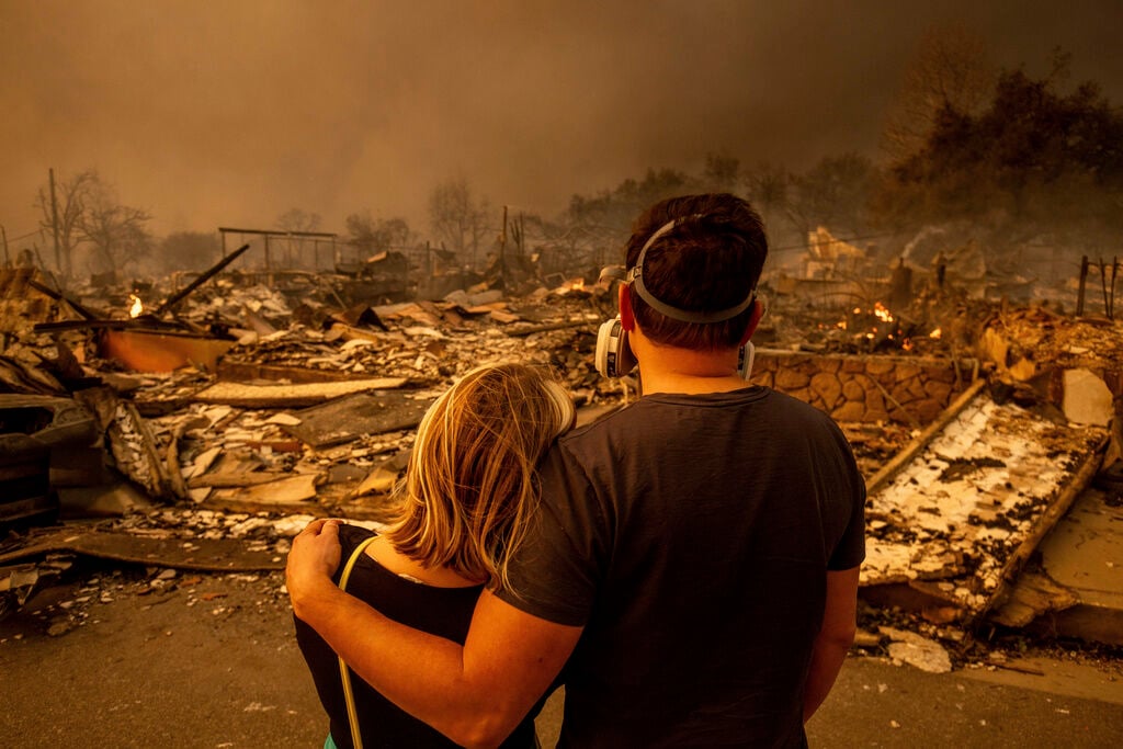 Megan Mantia (left) and her boyfriend Thomas return to Mantia