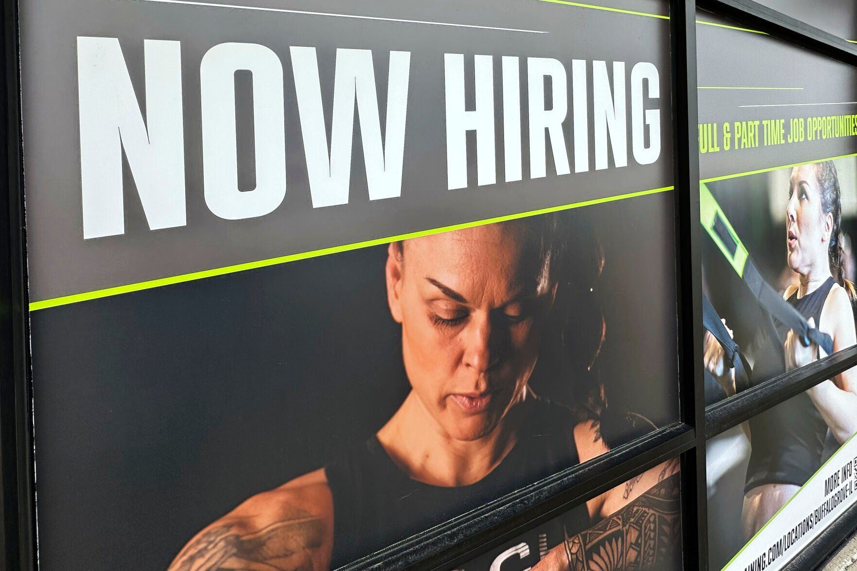 <p>A hiring sign is displayed at a fitness center in Riverwoods, Ill., Sunday, Jan. 5, 2025. (AP Photo/Nam Y. Huh)</p>   PHOTO CREDIT: Nam Y. Huh - staff, ASSOCIATED PRESS