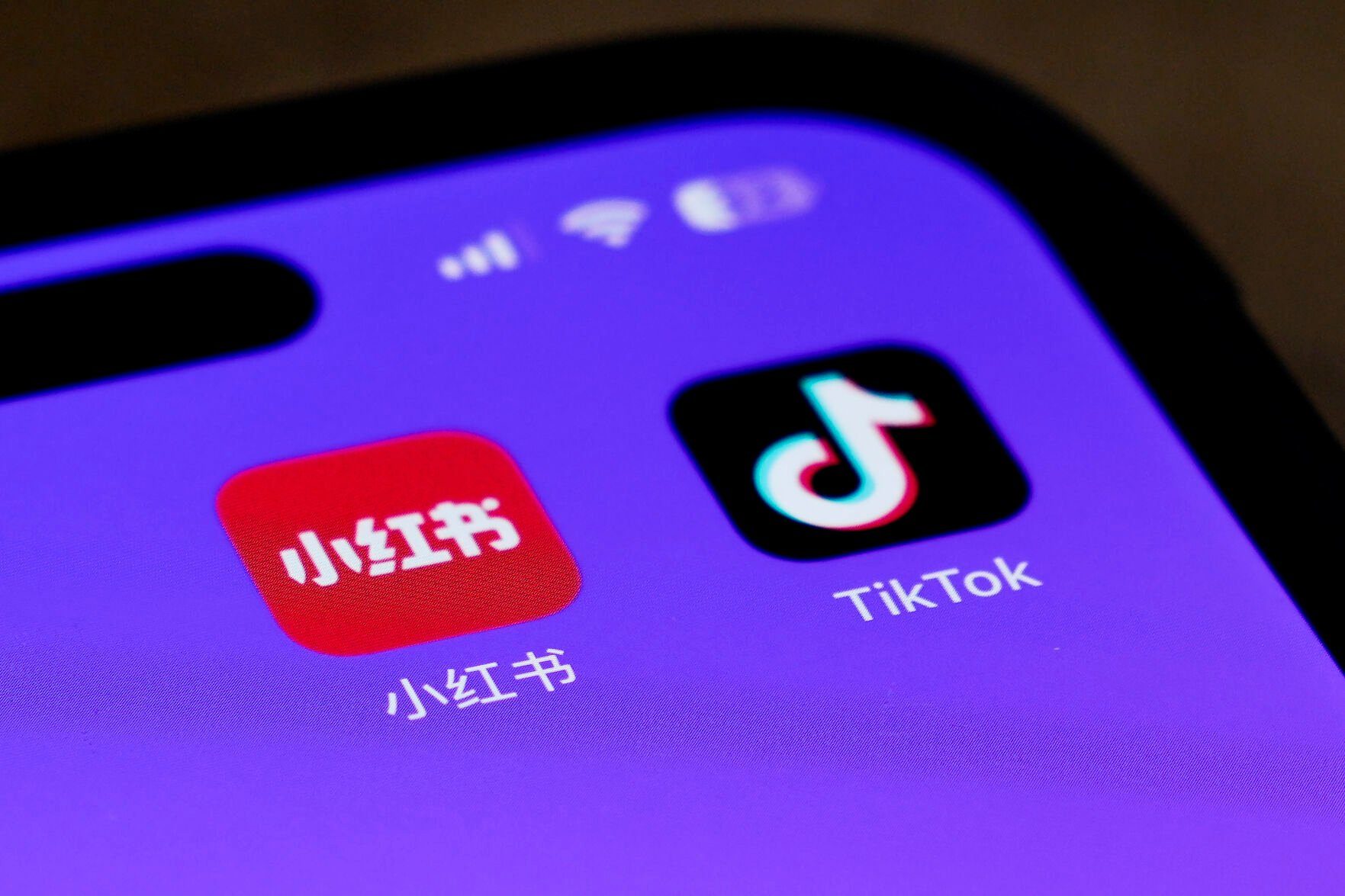 <p>Icons for the smartphone apps Xiaohongshu and TikTok are seen on a smartphone screen in Beijing, Tuesday, Jan. 14, 2025. (AP Photo/Andy Wong)</p>   PHOTO CREDIT: Andy Wong 